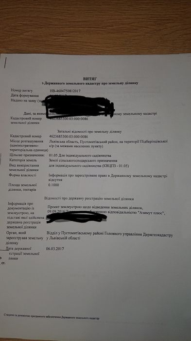 Земельна ділянка с.Підберізці