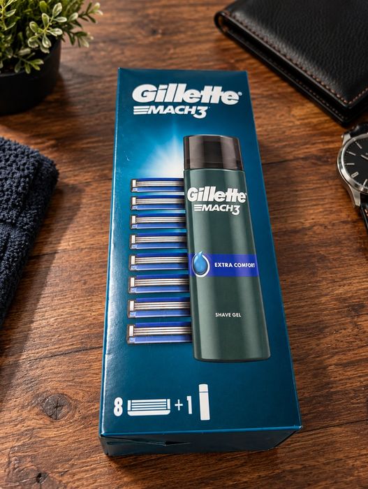 Gillette Mach3 – 6 wkładów do maszynki + żel do golenia Extra Comfort