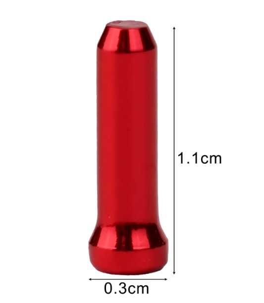 Końcówki linki przerzutki/hamulcowej czerwone 10szt