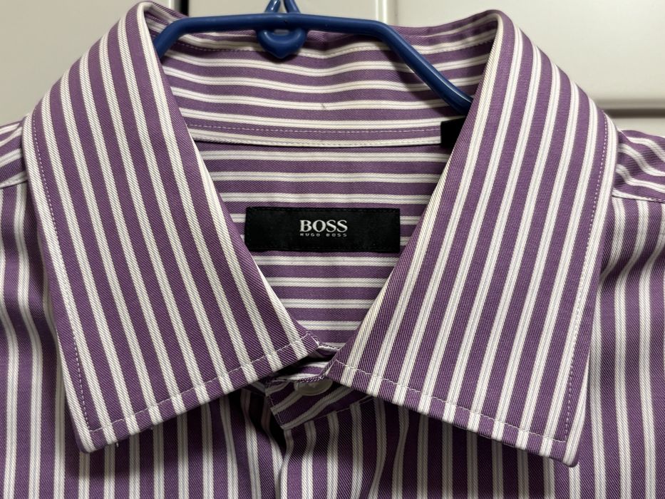 Сорочка BOSS Hugo Boss оригінал, 100% cotton, італійська тканина, смужкa