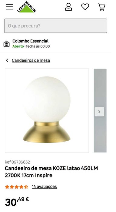 Candeeiro de mesa tátil redondo