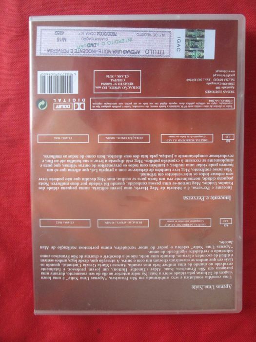 DVD com 2 filmes: Apenas uma Noite e Inocente e Perversa