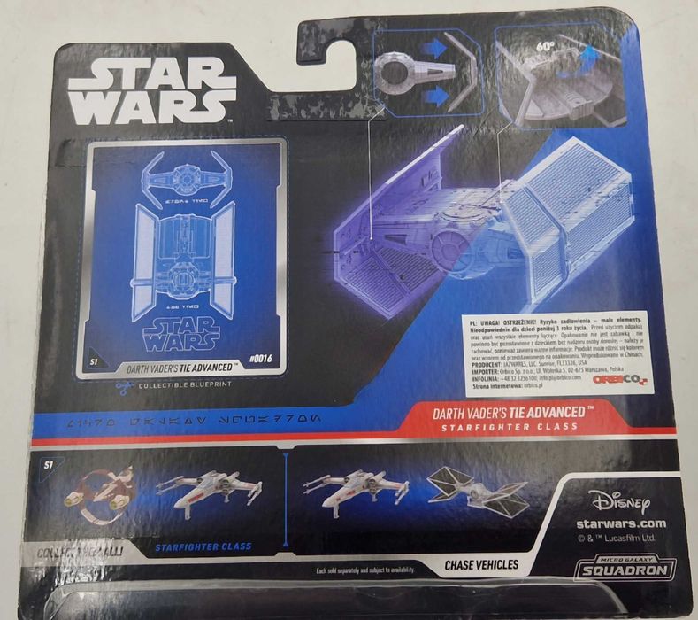 Figurka Star Wars Micro Galaxy Squadron - TIE Advanced Vadera NOWY!