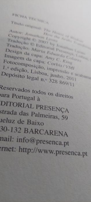 A Casa da Sabedoria - Jonathan Lyons