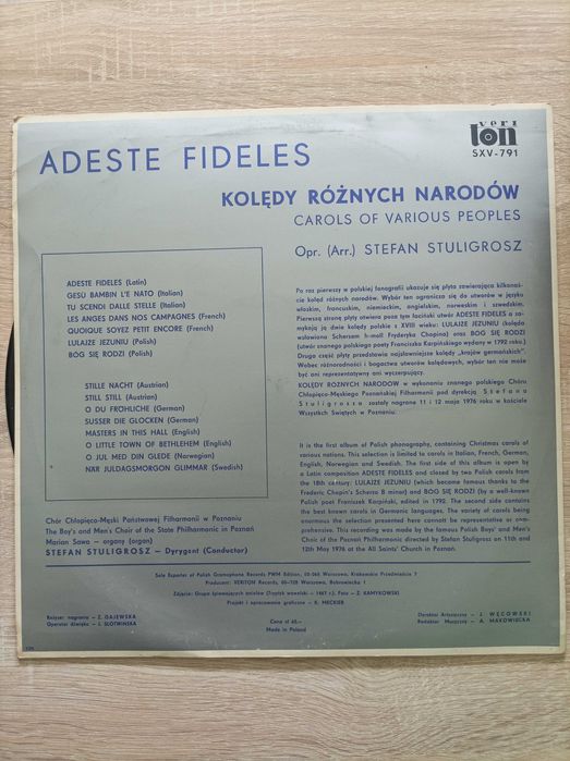Winyl - Kolędy Różnych Narodów