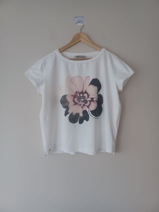 Bawełniany T-shirt  oversaiz  casual M bialy Pbo Philosophy
