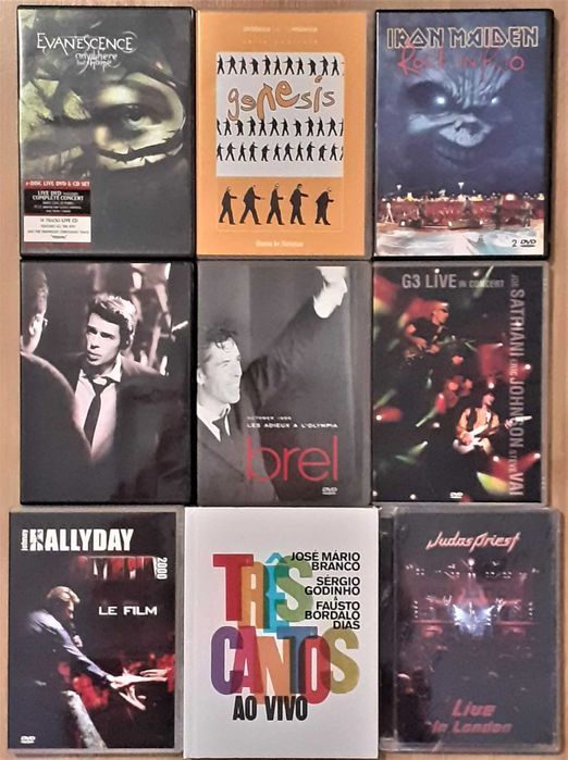 72 DVDs - Concertos - Grande Coleção - Raros - MUITO BOM ESTADO