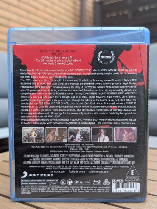 Food Fighters Back and forth Documentary Blu-ray