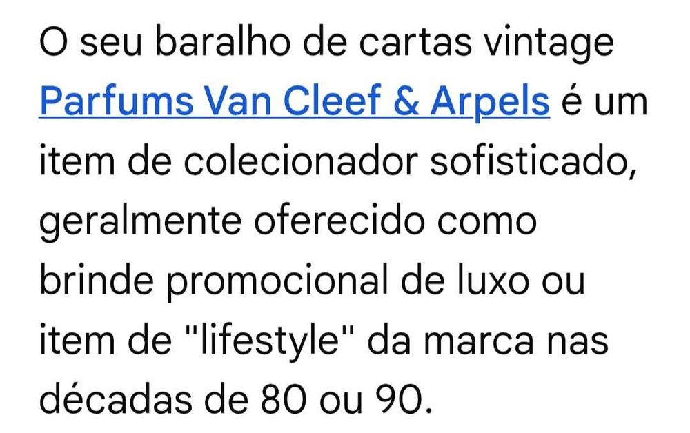 Estojo com dois baralhos de cartas Parfums Van Cleef & Arpels