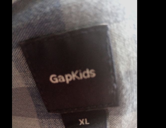 Camisa azul xadrez Gap Kids rapaz