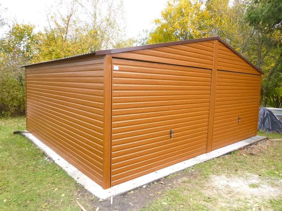 Garaż Drewnopodobny PREMIUM 4x6 Schowek Kolor wymiary PROMO -5%