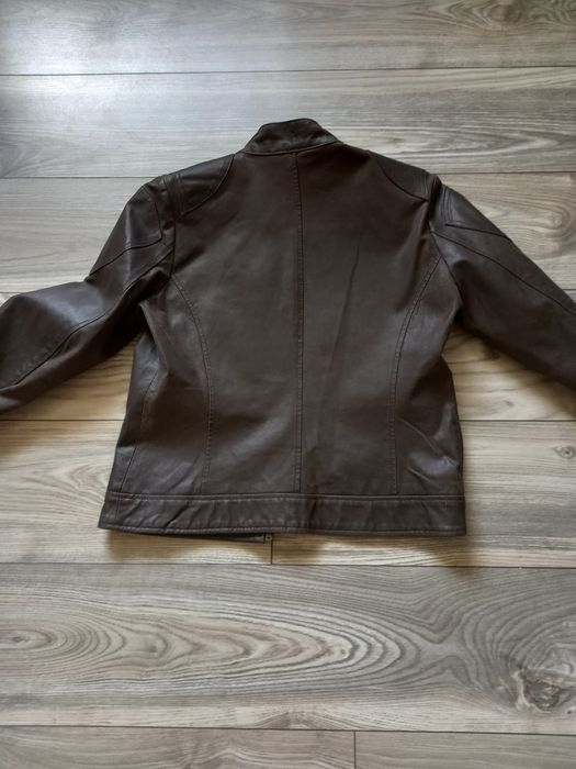 MARIE PHILLIPE 40/L skóra naturalna brąz na wiosnę nowa + chusta H&M