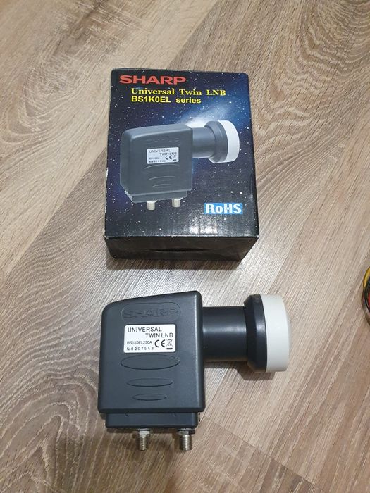 Konwerter satelitarny podwójny / twin LNB Sharp NOWY