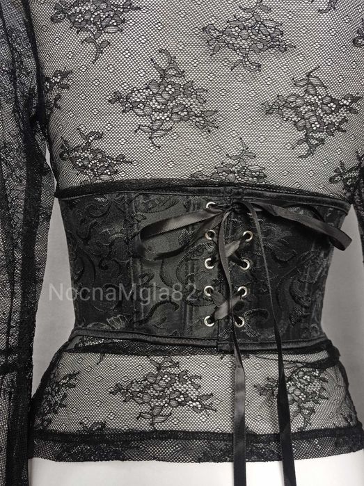 gorsetowy szeroki pas usztywniany goth alternative lolita coquette