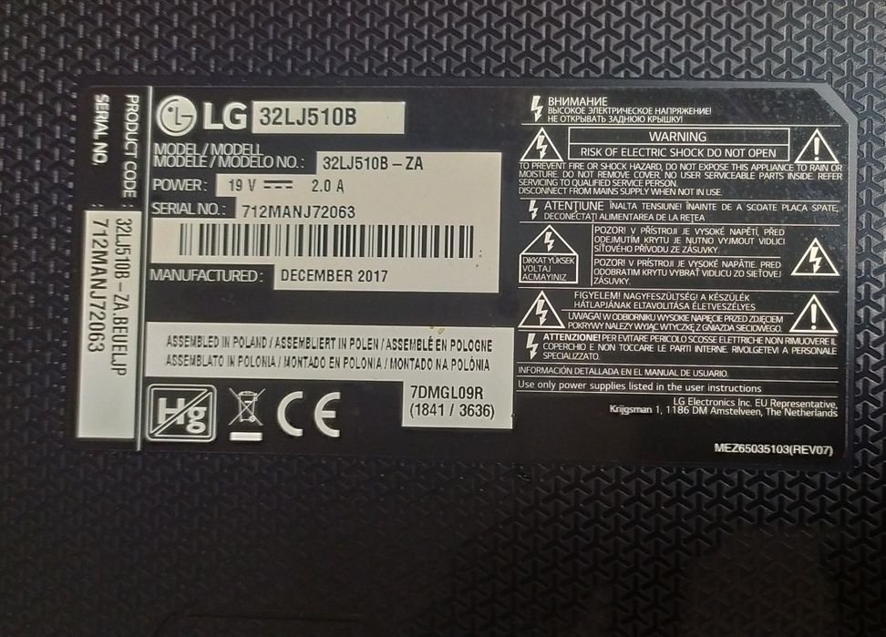 Mainboard para tv Lg 32" EAX670.415.06