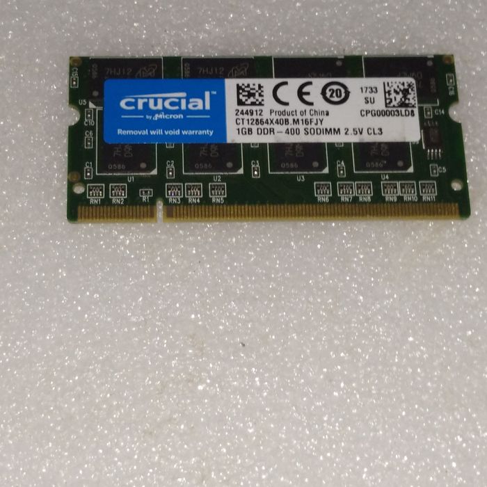 So dimm ddr1  на 1 gb