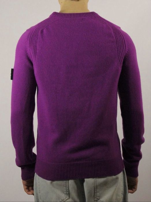 Stone Island A/W 2021 Magenta Purple Wool Knit Jumpet