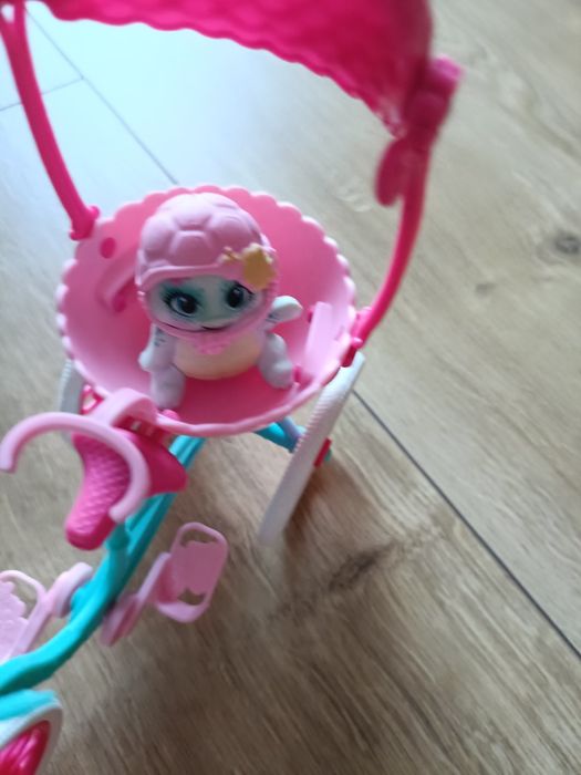 Enchantimals lalka zwierzątko żółw rower