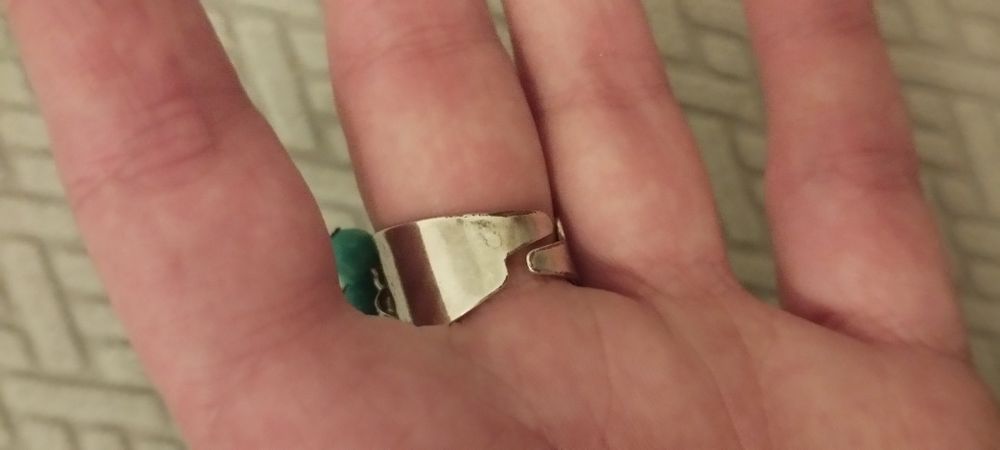 Anel turquesa ajustável