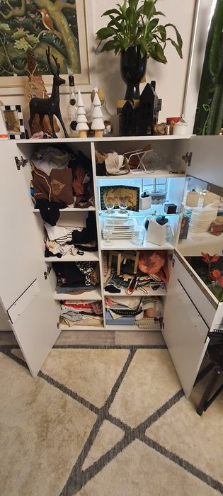 Witryna szafka biała z oświetleniem LED  2 szt. po 250zl