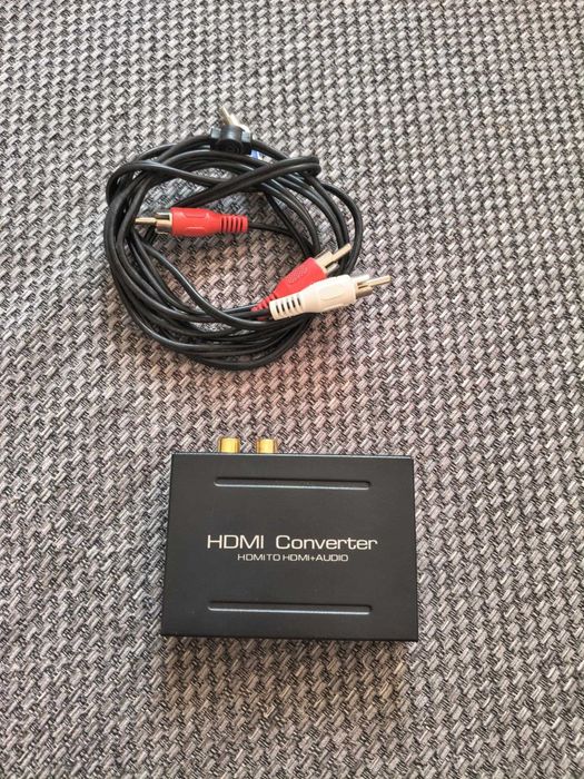 Konwerter Hdmi to Hdmi Audio czarny, sprawny Spdif L R