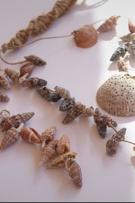 Pendente, decoração de parede macrame búzios conchas