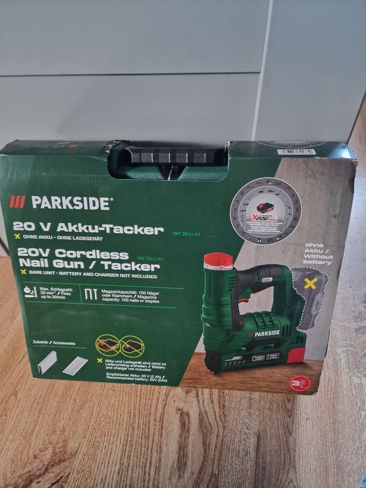 Zszywacz 2w1 gwozdzarka akumulatorowa Parkside