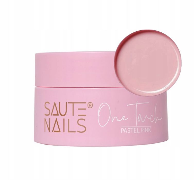 Nowy! Żel budujący do paznokci one touch pastel PINK 50g Saute Nails