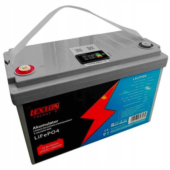 новий Aкумулятор LifePo4 ємністю 100 Аг і 1280 Вт·год bluetooth smart