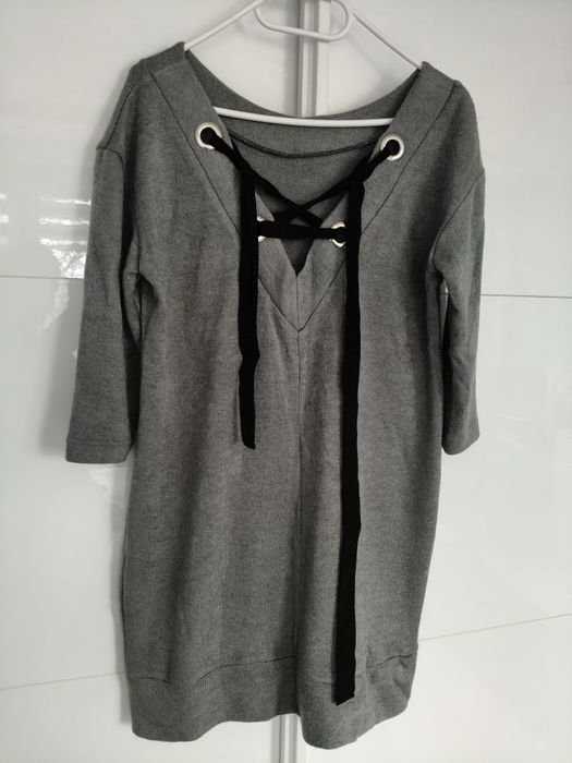 Tunika dzianinowa szara