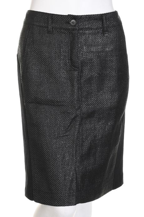 MARC CAIN elegancka czarna spódnica ołówkowa z połyskiem 36 38