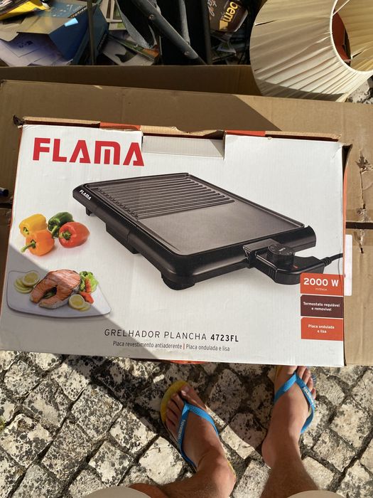 Grelhador eletrico a funcionar pelnamente