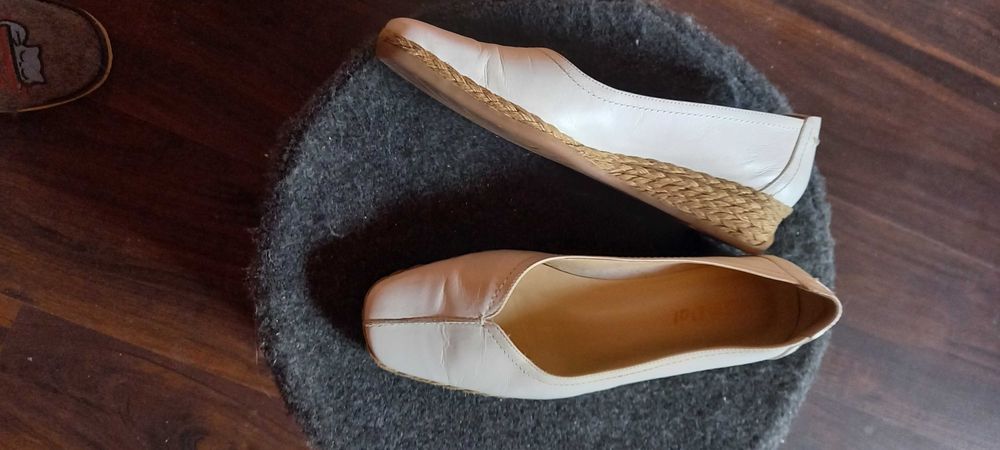 Van dal espadryle skóra naturalna ecru r.7