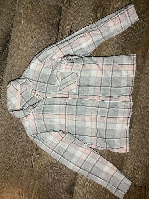 Піжама в клітинку дівчинці 9-10р. Комплект бавовна сорочка-штани
