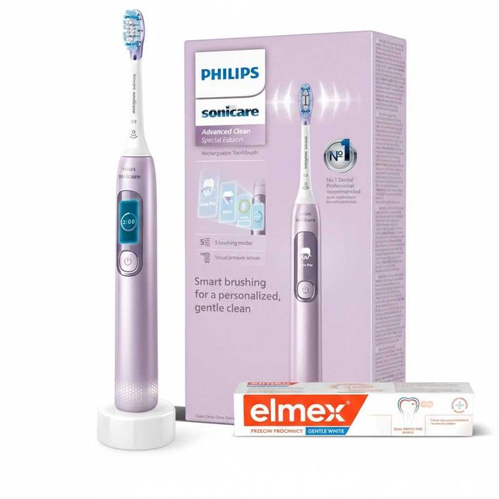 Szczoteczka soniczna 5 trybów czujnik nacisku + GRATIS pasta