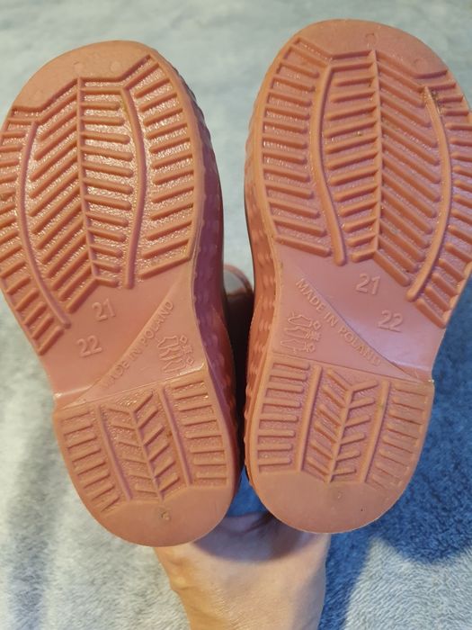 Kalosze różowe w odcieniu wrzosowym firmy Kalosze poproszę r. 21-22