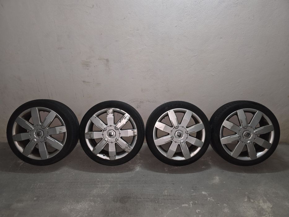 4 Jantes Megane 2 RS Fase 1 com pneus 225/40 R18 furacão 4x100