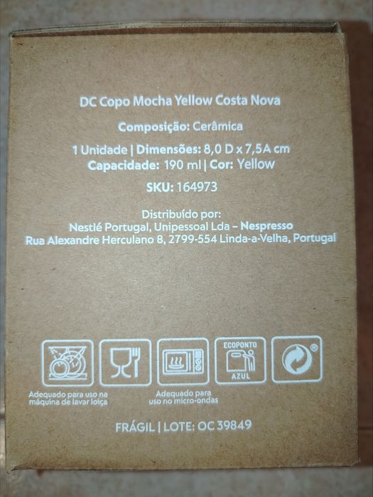 Copo Mocha Costa Nova Nespresso