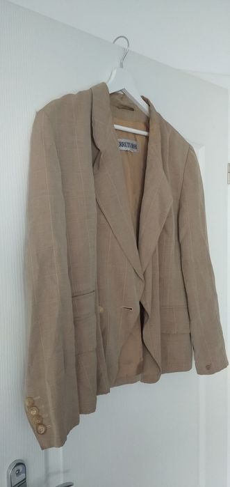Perełka vintage Cerruti 1880 marynarka retro beżowa krótka 40 42