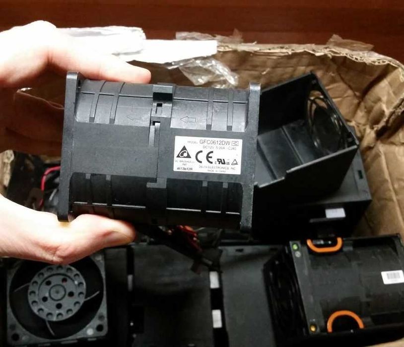 4 шт.х  60W кулер, двойной Вентилятор серверный 12V 5A  IBM 60mm