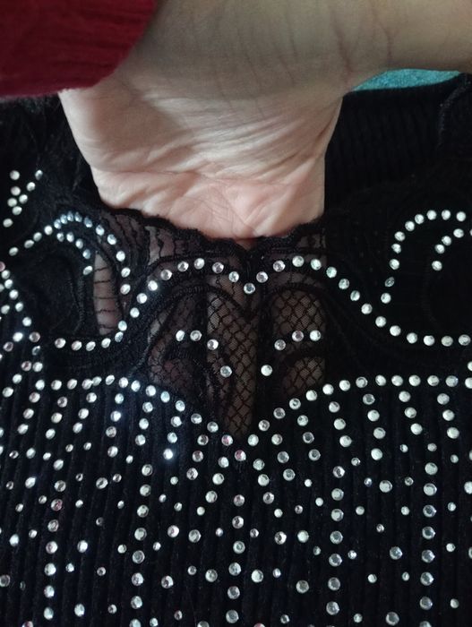 Camisola preta de malha