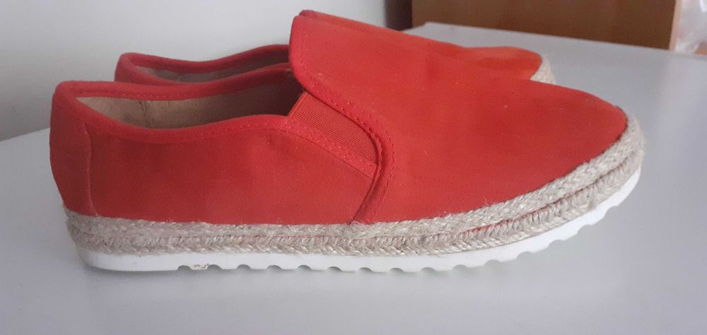 Buty damskie espadryle Next czerwone