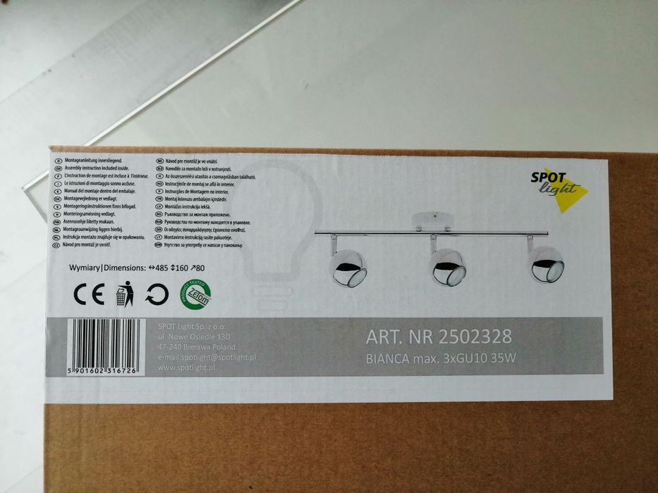 Lampa sufitowa Spot Light potrójna