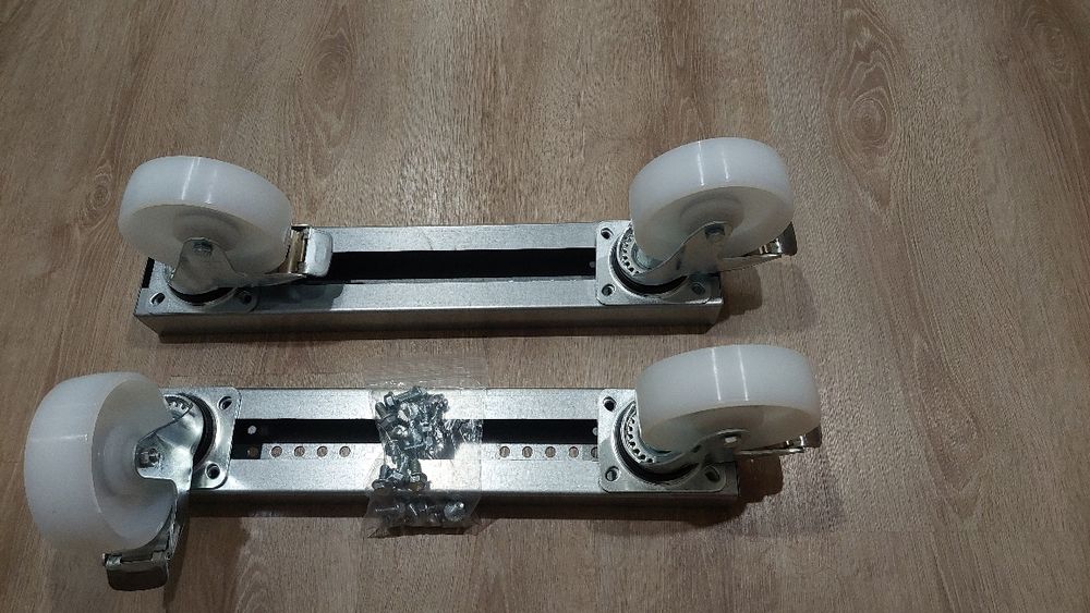 Kółka transportowe z hamulcem plus szyny