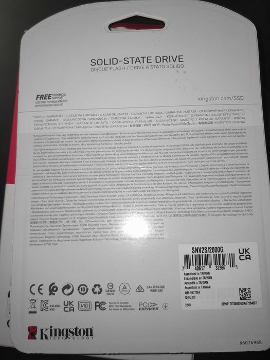 Dysk Kingston NV2 2TB M.2 (SNV2S2000G)