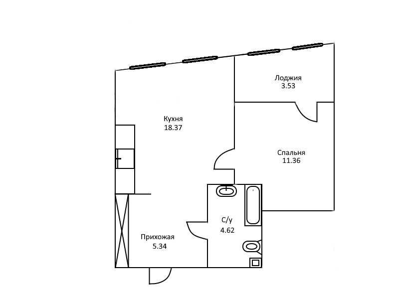 1 квартира в ЖК "Пространство на Раскидайловской"