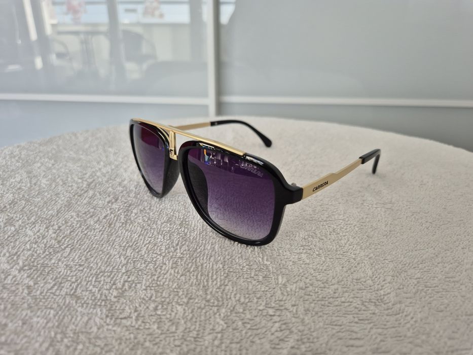 Okulary przeciwsłoneczne carrera pilotki uv aviator złote ray-ban