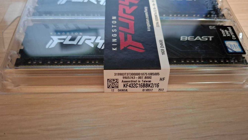 Оперативна пам’ять Kingston Fury DDR4-3200 16384MB PC4-25600 (Kit of 2x8192) Beast Black (KF432C16BBK2/16)
