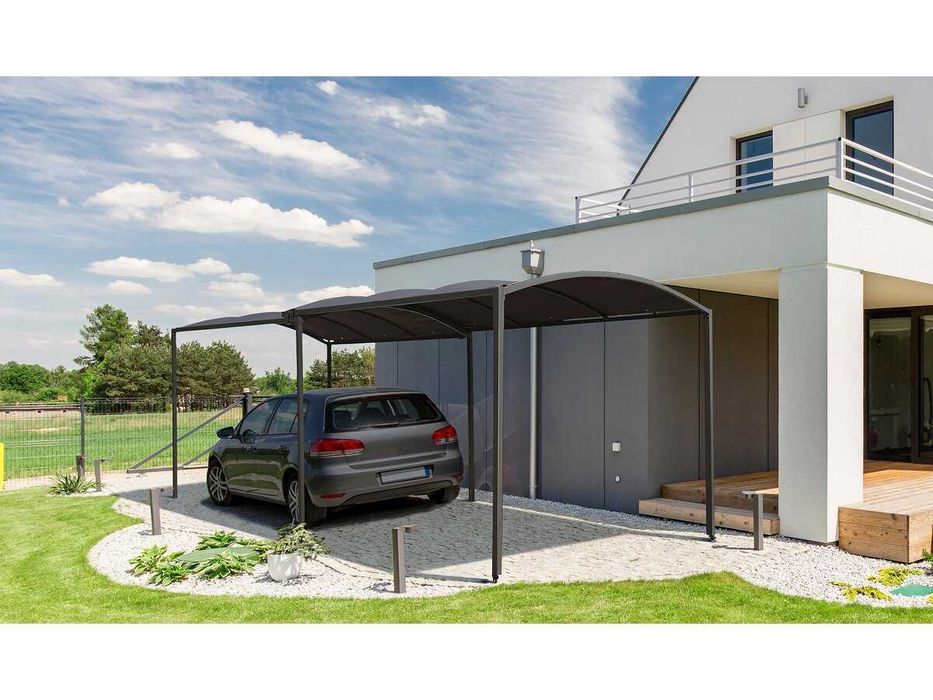 Carport Pérgola "Mathis" Extensível - 303/566 x 295 x 240 cm - Antracite
