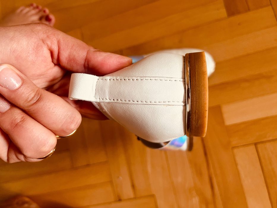 Buty baleriny białe na wesele 38